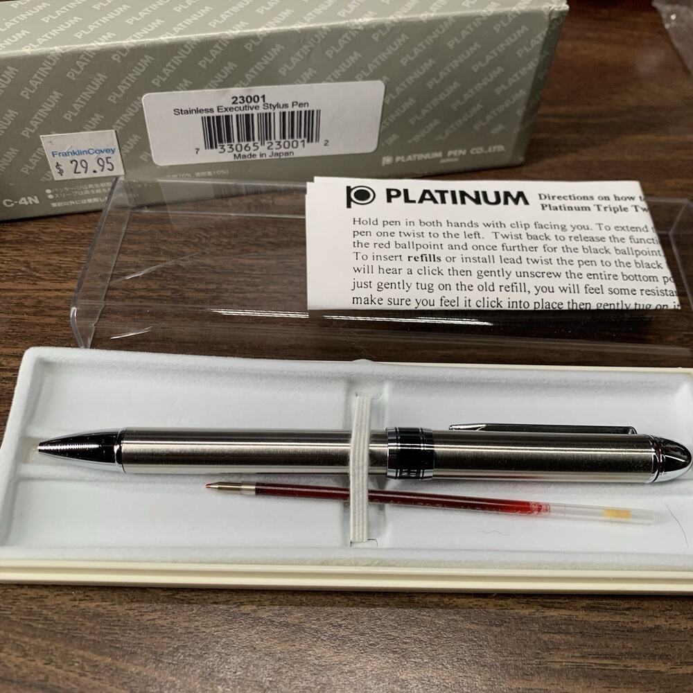 Platinum Pen Co Executive Stylus Ballpoint Pen Pencil 3 in 1 Franklin Covey Gift